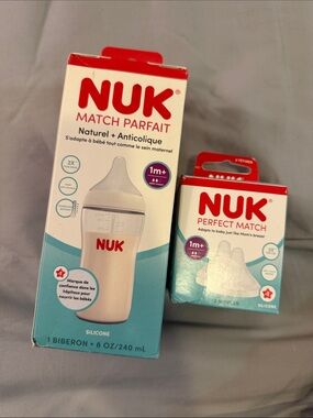 Nuk natural and anti colic baby bottle and nipples